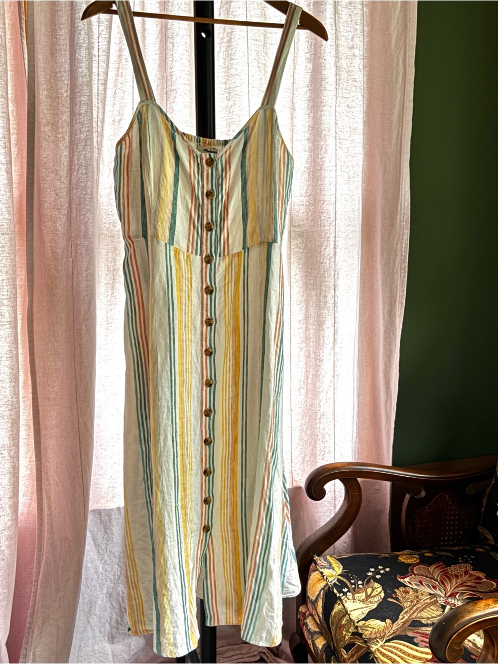 MADEWELL: Striped Linen Dress Size 12